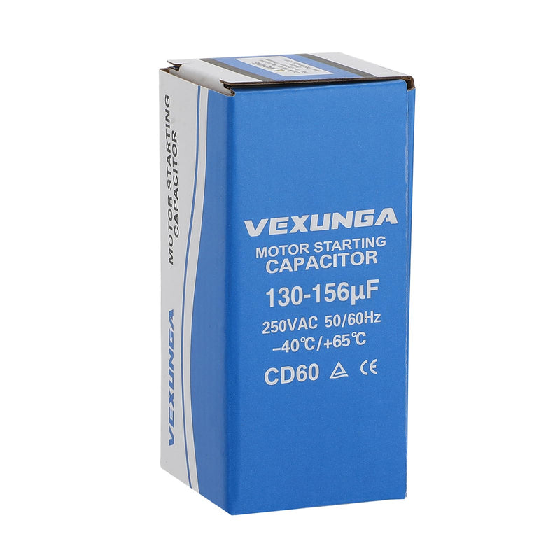 [Australia - AusPower] - 130-156 uF MFD 250 VAC 50/60 Hz Round Motor Start Capacitor CD60 Single Phase Capacitors for AC Motors Starting or Pool Pump or Well Pump 130-156 MFD 250V 