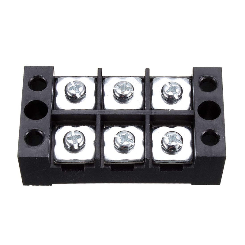 [Australia - AusPower] - uxcell 2 Pcs 3 Positions Dual Rows 600V 45A Cable Barrier Block Terminal Strip TB-4503L 