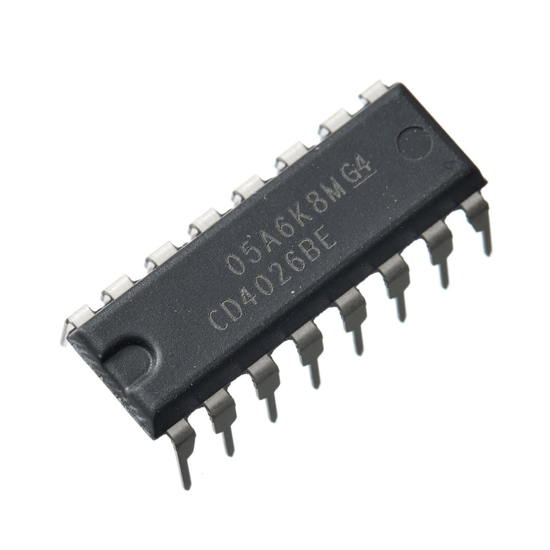 [Australia - AusPower] - 5pcs CD4026BE CD4026 4026 CMOS Decade Counter Divider with Decoded 7-Segment Display Outputs and Display Enable,DIP-16. 