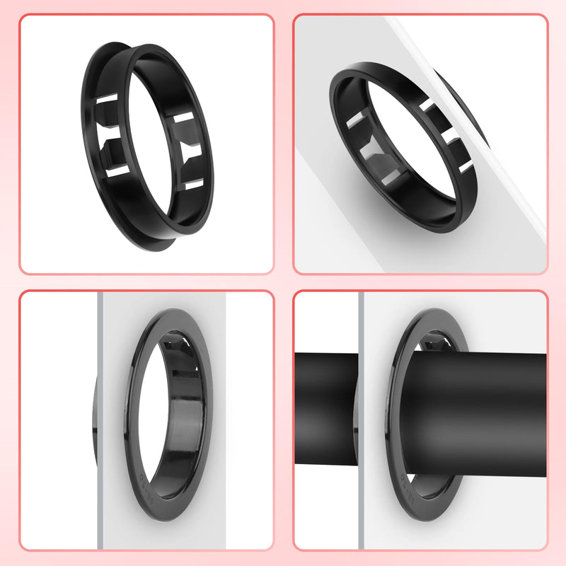 [Australia - AusPower] - 100PCS 1/2" Round Cable Snap Bushing Grommet, Black Snap in Cable Grommet Protector 1/2" 100 