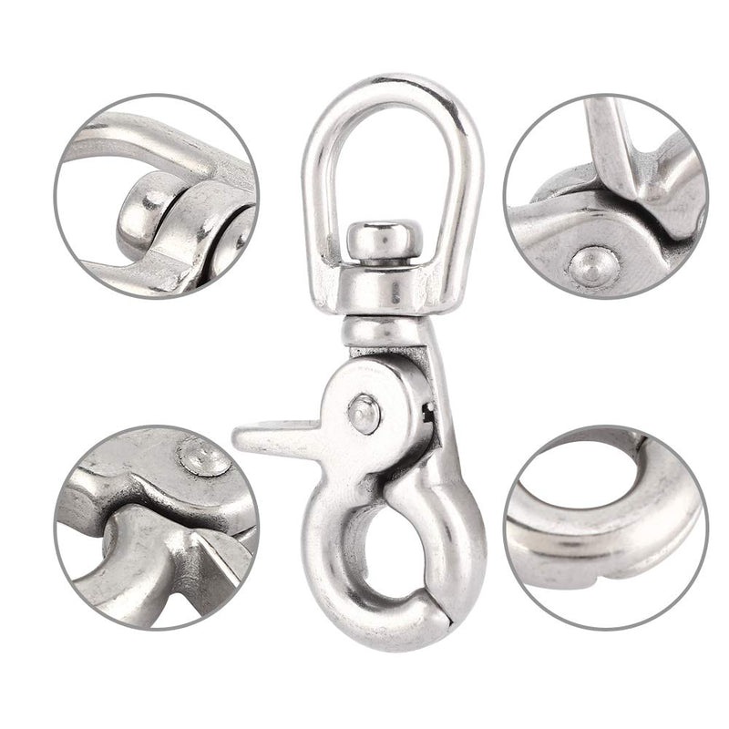 [Australia - AusPower] - Marine Snap Hook, Stainless Steel Trigger Snaps Hooks Swivel Lobster Scissor Clasps Buckles Boating Eye Spring Diving Claw Clips Houseboat Pet Dog Leashes Purse Straps Belting Flag Pole Cages 5pcs 
