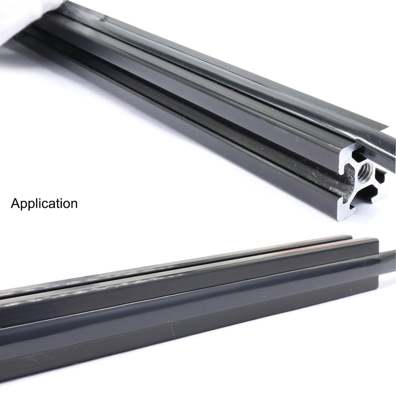 6 Meters 2020 Series 1010 Series Aluminum Extrusion Slot Cover 6mm Extruded Profile Flat Seal for Slot Seal Strip 20mm x 20mm 10 Series Aluminum Extrusion Rail-Black 6MM Slot Black 1