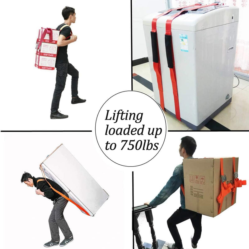 [Australia - AusPower] - Moving Straps 1-Person Lifting and Moving System, Moving Shoulder Straps Lifting with Handle Lifting Straps Up to 600 Pounds for Harness Moving Furniture & Appliances Heavy Objects 