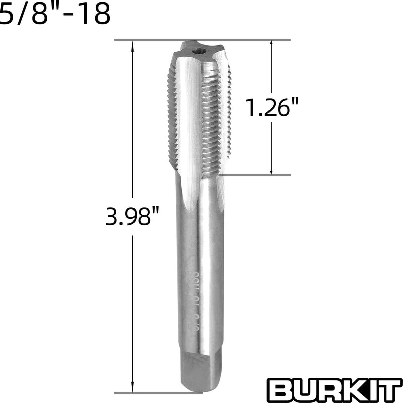 [Australia - AusPower] - Burkit 5/8"-18 UNF Tap and Die Set, 5/8 x 18 UNF Machine Thread Tap and Round Die Right Hand 
