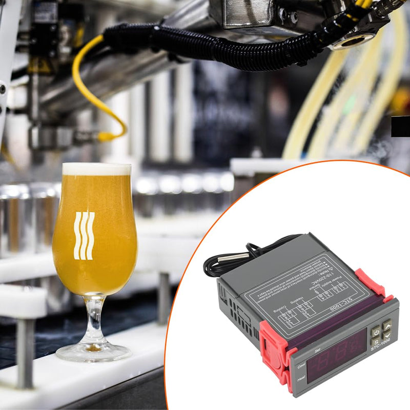 [Australia - AusPower] - Digital Temperature Controller, Temp Control Thermostat Temperature Controller Temp Sensor Electric Centigrade Control Switch for Incubator Brooder Refrigerator Fermenter Home Brewing 110 220V 