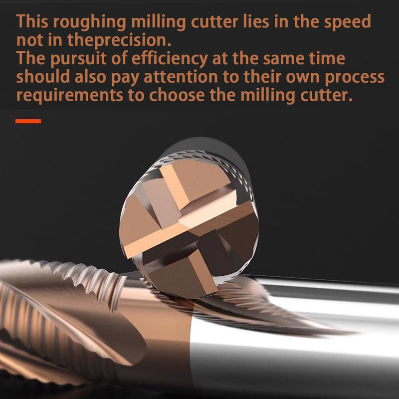 [Australia - AusPower] - 1/2" Carbide Roughing End Mill - 4 Flute - 1/2'' Shk Dia, 3'' Oal - for Alloy Steels/Hardened Steels 1/2‘’ 
