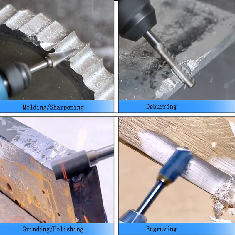 [Australia - AusPower] - Luo ke 20 Pcs Ø2.35 x 2.35 mm Aluminum Cutting Burr, 3/32 Inch Shank Carbide Burr Bits For Rotary Tool Include Dremel 2.35x2.35 Silver 