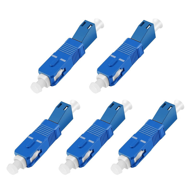 [Australia - AusPower] - FiberPrime- SC/UPC to LC/UPC Fiber Optic Adapter, Male-Female, Simplex Singlemode Fiber Optic Coupler, Hybrid Optical Fiber Convertor Adapter, 5Pack 5 SM-SC-LC-SX 