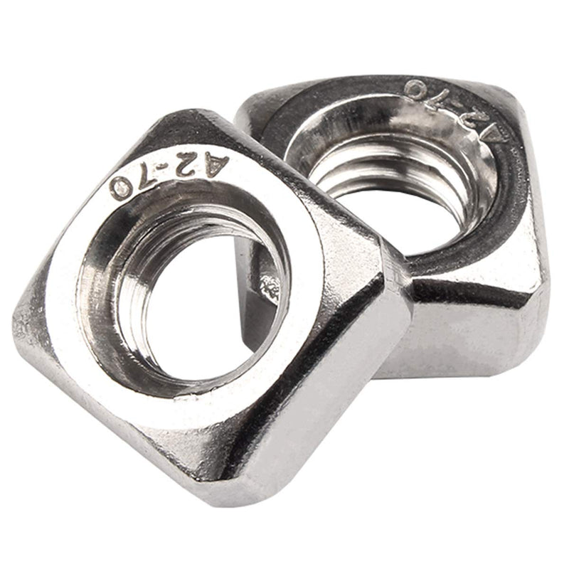 [Australia - AusPower] - 100pcs M5-0.8mm Stainless Steel Square Nuts ?Metric Coarse Thread 