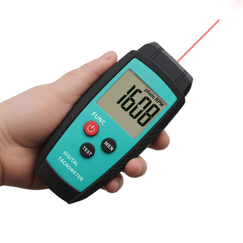 [Australia - AusPower] - Non Contact RPM Tachometer with Large LCD Display for Precision RPM Measurement, 10 to 99,999 RPM Laser Photo Digital Tachometer RPM Gauge Meter with Reflection Tapes, MAX/MIN/LAST and Memory Function 