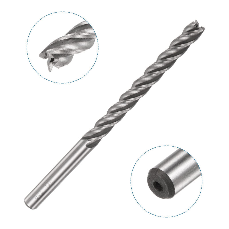 QUARKZMAN 8 mm Square Nose Cutter x 1 Piece High-Speed Steel 4 Groove Cutter for Groove Processing [8 mm Shank 120 mm Length] | 1 Piece, High-Speed Steel, For Groove Processing