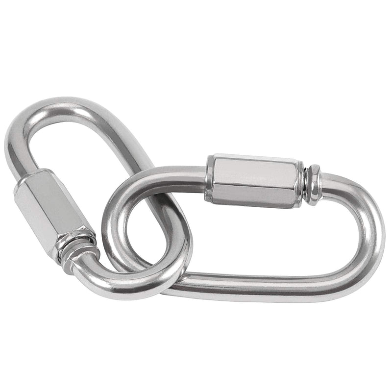 [Australia - AusPower] - 20 Pack M5 3/16 Inch Quick Link, 648 Lbs Stainless Steel Threaded Chain Connector Heavy Duty D Shape Locking Repair Link for Backpack DIY Accessories M5 20 PCS 