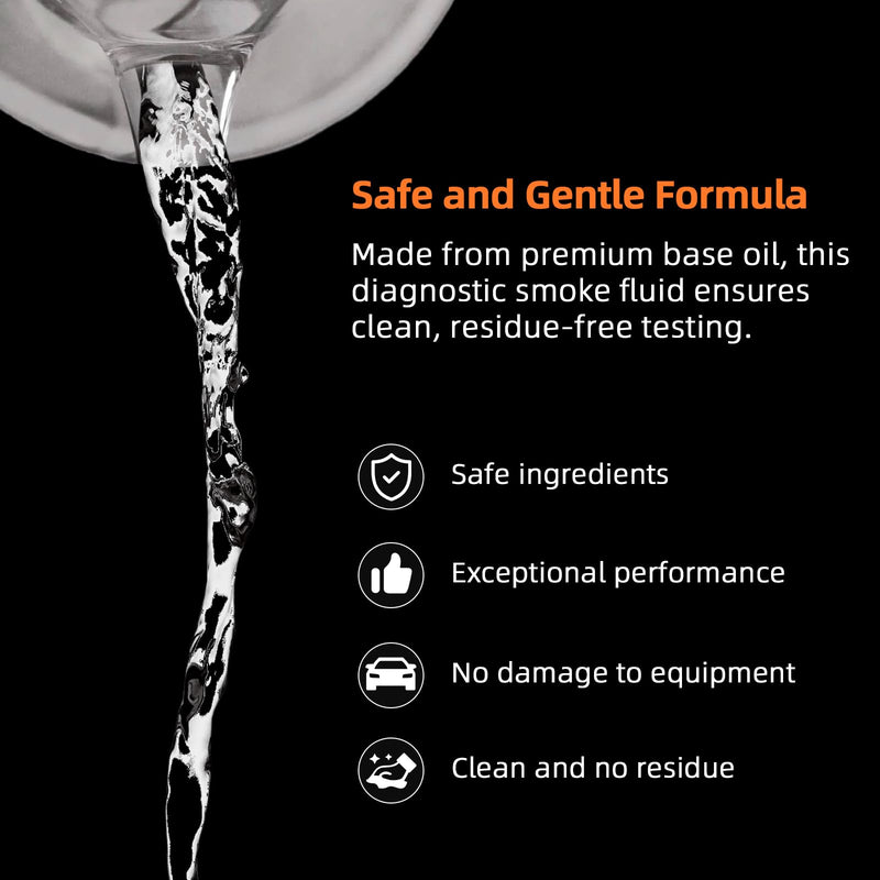 Calvana (2-Pack 10 fl.oz Smoke Machine Liquid, Oil Leak Detection Kit, for Automotive Smoke Leak Detector 2