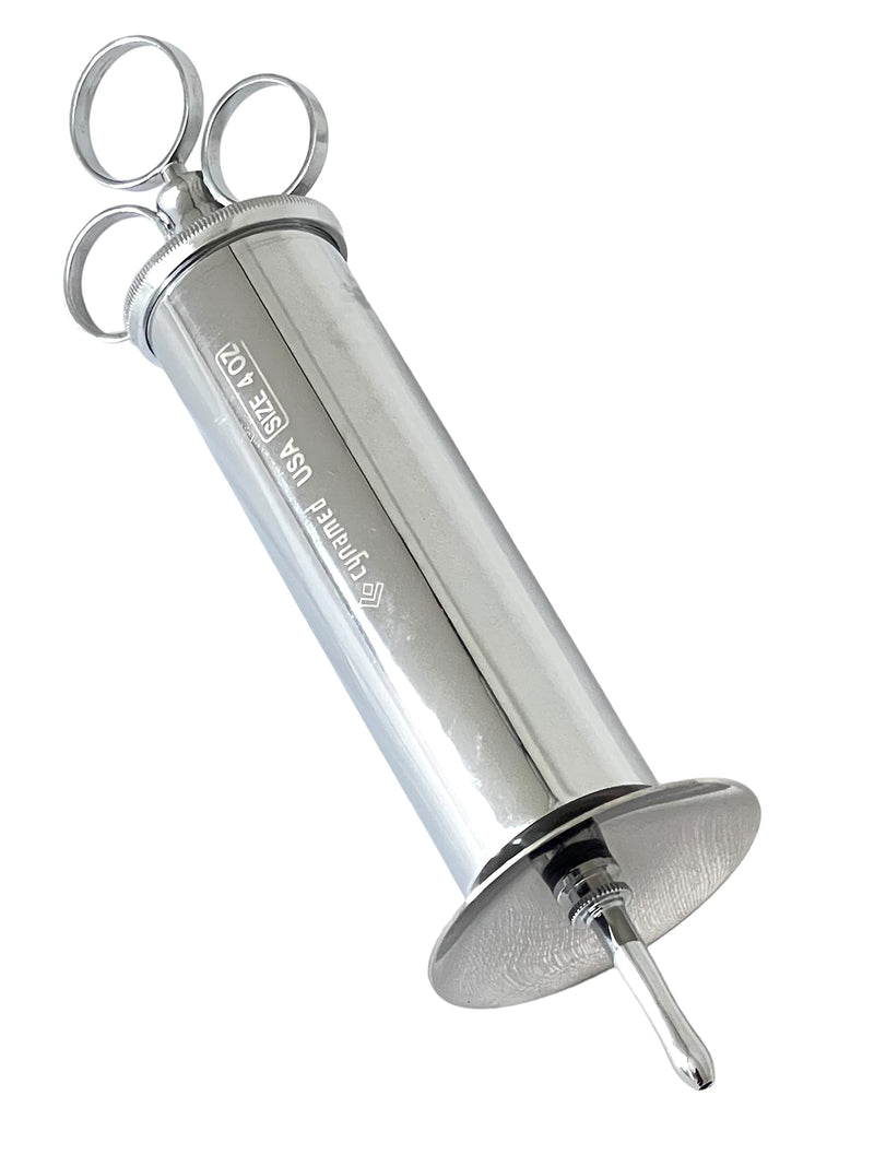 [Australia - AusPower] - Cynamed Ear Wax Removal Syringe 04 OZ Brass with chrome finish Ideal for Household Emt Firefighter Police, School and hobby 