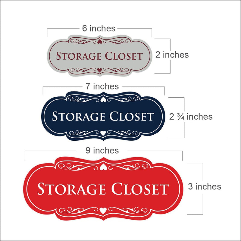 Signs ByLITA Designer Storage Closet Sign (Black Gold) - Large 2 Pack Large (3.5" x 9") 2 Pack Black Gold