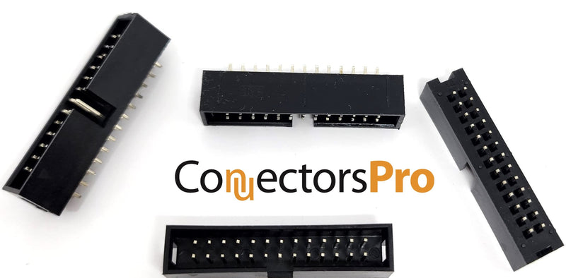 [Australia - AusPower] - 25-Pack 26P DC3 2.54mm 0.1" Pitch 26 Pins Male Box Headers 2x13 Dual Rows 26 Pins Male Straight Pin PCB DIP, Double-Row 2x13 26P DC3 2.54 mm DCS IDC Connector 2X13M-25PK 