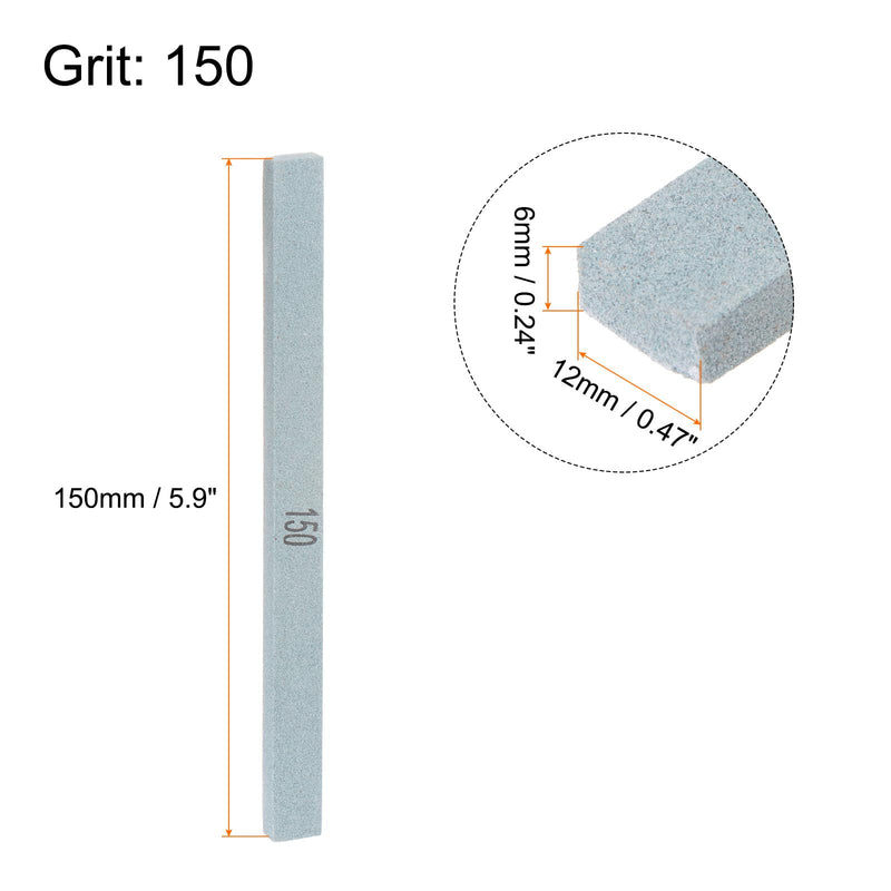 [Australia - AusPower] - QUARKZMAN Pack of 3 Sharpening Stones 150 Grit 150 mm x 12 mm x 6 mm Rectangle Green Silicon Carbide Knife Sharpening Stone 