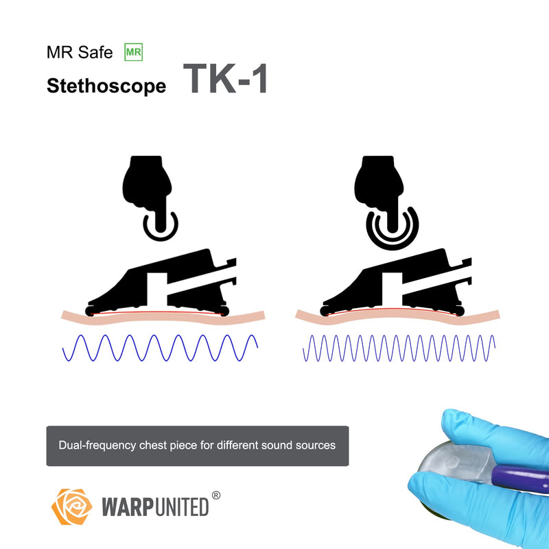 [Australia - AusPower] - TK-1 MRI MR Safe Stethoscope Dual-Frequency Scarlet Red 