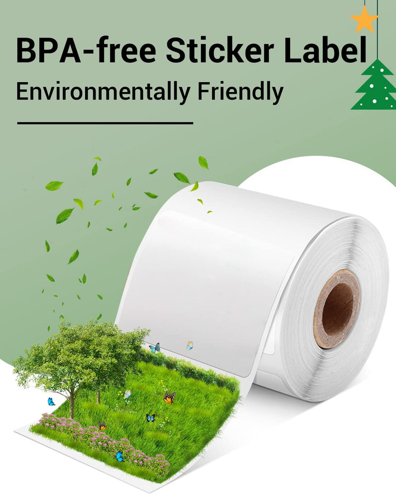 [Australia - AusPower] - Phomemo Sticker Labels 1.18" x 0.79" (30x20mm) 6 Rolls, for M110/M110S/M120/M200/M220 Printer - Black on White, for Small Business, Home, Office, 320 Labels/Roll 1.18" × 0.79" 