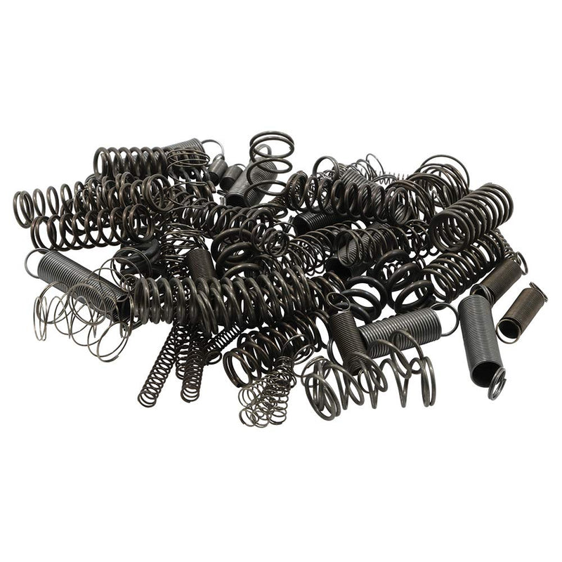 Prime-Line SP 9901 Spring Assortment, Spring Steel Construction, Nickel-Plated Finish, 20 Extension Springs, 64 Compression Springs (Single Pack)