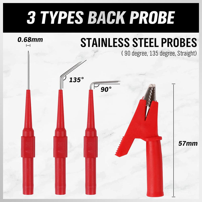 [Australia - AusPower] - SWANLAKE 22PCS Back Probe Kit, Back Probe Pin Kit 