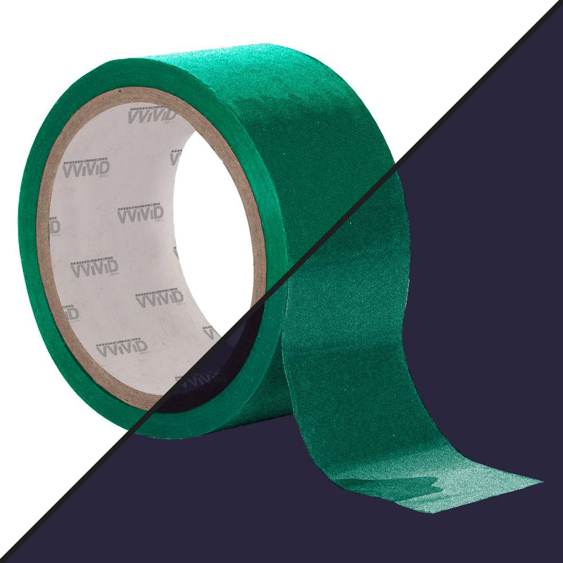 VViViD DECO65 Reflective Green Permanent Adhesive Craft Vinyl Tape Roll (1" x 25ft) 1" x 25ft