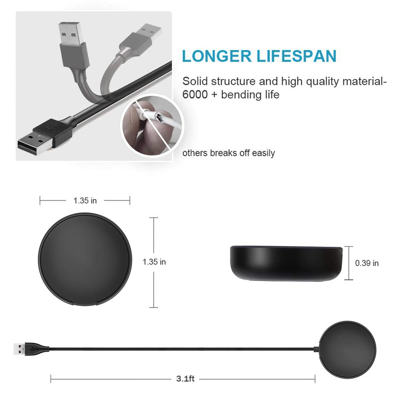 [Australia - AusPower] - 1 Pack Compatible with Samsung Watch Charger,Galaxy Watch 6/5/4 Charger Cable Dock USB Replacement for Samsung Galaxy Watch 6/6 Classic/5/5 Pro/4/4 Classic/3/Active 2/Active 1 Pack 