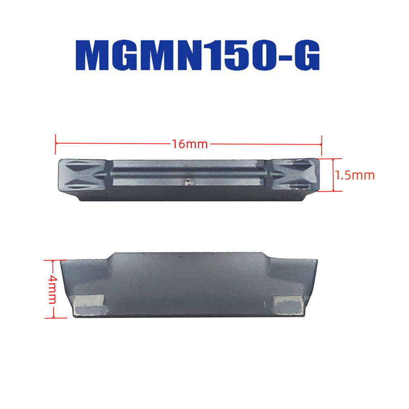 [Australia - AusPower] - 3/8" 1/2" Grooving Cut-Off Tool Holder MGEHR with 10pcs MGMN150 Tin Coated Indexable Carbide Grooving Inserts 1.5mm Width Carbide Blade for Steel (MGMN150 with 2pcs Tool Holder) MGMN150 with 2pcs tool holder 