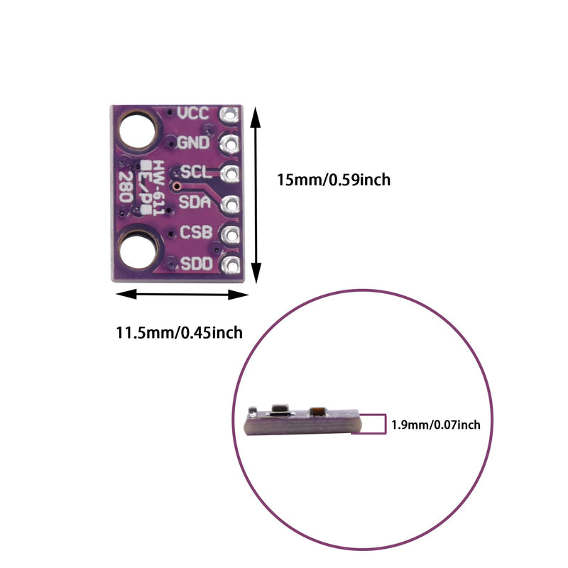 [Australia - AusPower] - 3Pcs BME280 3.3V Temperature Humidity Pressure Sensor Module IIC I2C High Precision Altimeter Atmospheric Pressure, Temperature Module for Arduino, Raspberry Pi, and Other Micro Controllers 