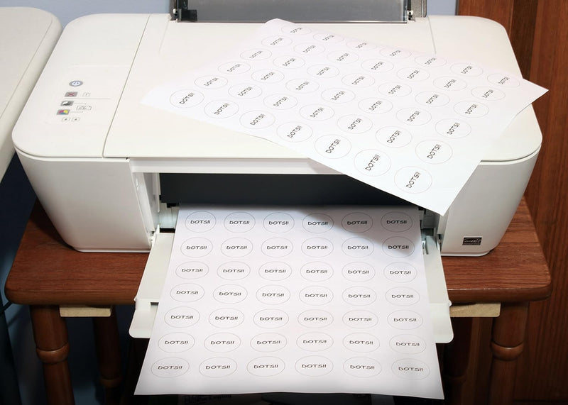 ChromaLabel 1.25 Inch Round Printable Labels for Laser and Inkjet Printers, 1050 Stickers per Pack, 42 Stickers per Sheet, White 1.25" Diameter