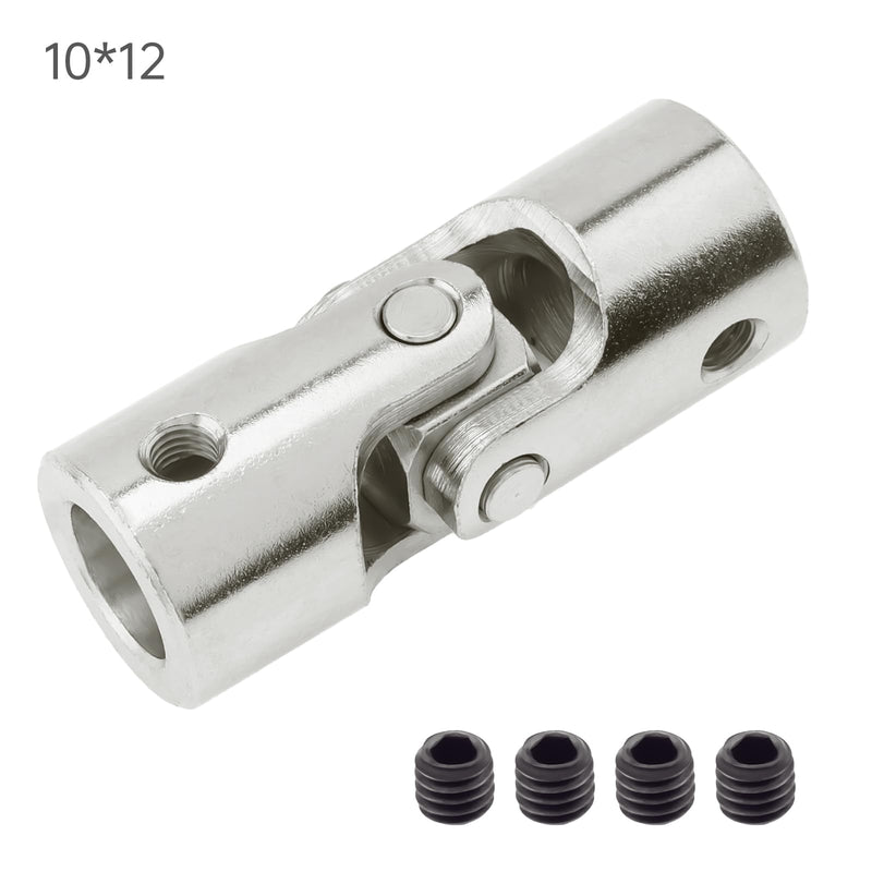 [Australia - AusPower] - 2 Pcs 12mm to 12mm Universal Joint Shaft Coupler 45# Steel 360 Degree Rotatable Coupling Steering Connector for RC Model Motor/RC Car/Crawler/Boat with Screws (2, 12mm to 12mm) 2 