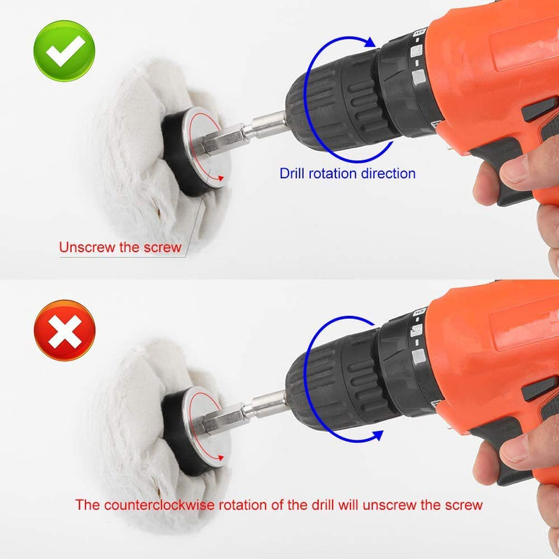 Buffing Wheel for Drill,8 pcs Buffing Pad Polishing Wheel Kits,Wheel Shaped Polishing Tool for Metal Aluminum,Stainless Steel,Chrome,Jewelry,Wood,Car,Ceramic,Glass,etc