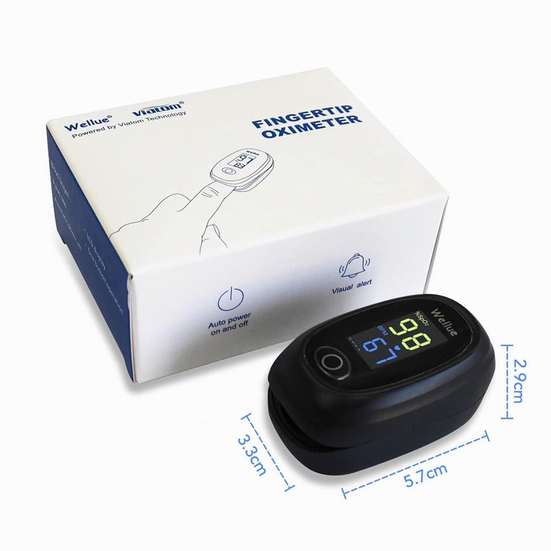 Wellue Pulse Oximeter, Blood Oxygen Monitor Finger, Fingertip Pulse Oximeter for Adult Children, SP O2 PI Level and Heart Rate Monitor