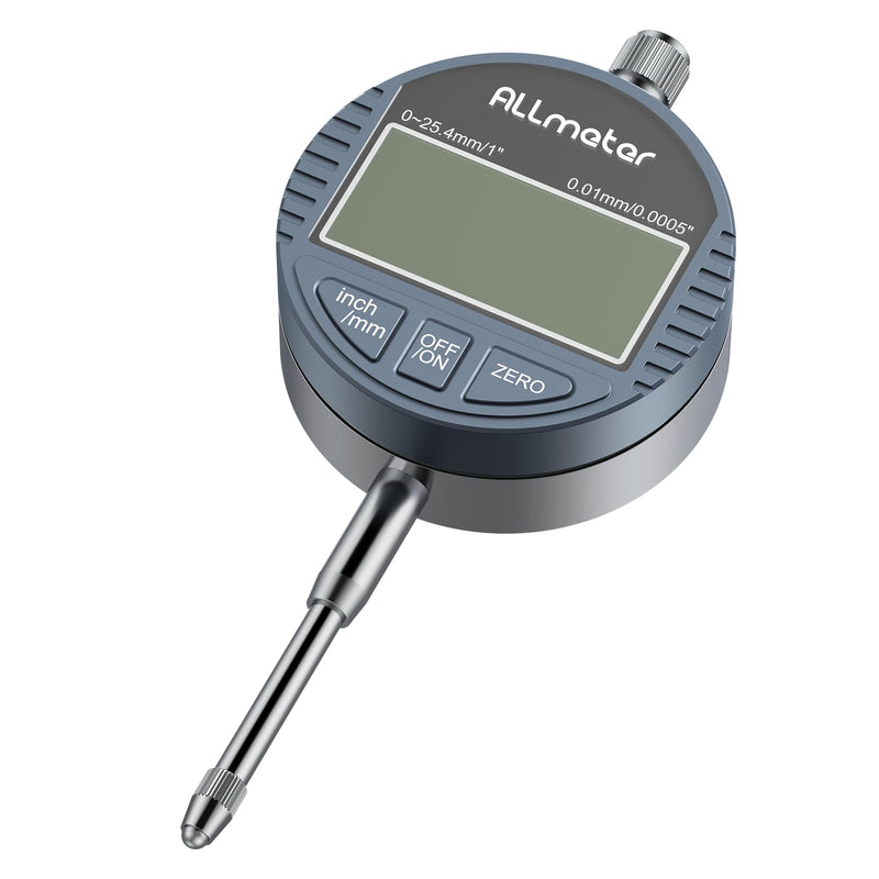 [Australia - AusPower] - Digital Dial Indicator 0.01mm/0.0005'' Digital Probe Dial Test Indicators 0-25.4mm Electronic Indicator Gauge with Large LCD Display for Industrial Laboratory 3D Printer Switchable mm/inch 