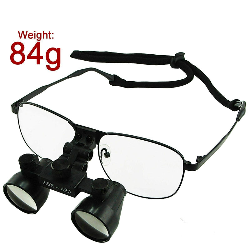 [Australia - AusPower] - 3.5X Magnification Loupes, Galilean Style Titanium Frame, 420mm Distance 
