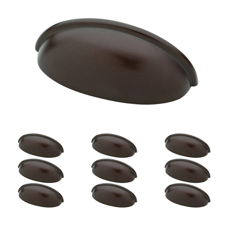Franklin Brass 10 Pack Brushed Nickel Cabinet Handles 3 inch (76mm) Kitchen Cabinet Handles and Drawer Pulls for Cupboards and Dressers | Cup Pull Satin Nickel