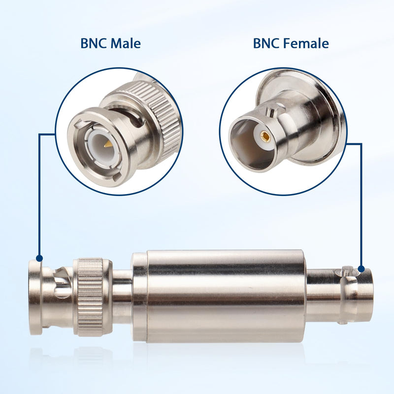 [Australia - AusPower] - XRDS -RF 5dB 50 Ohm 2W Coaxial BNC Male to Female Attenuator, Ideal for Radio Communications, Signal Testing, and Network Analysis 