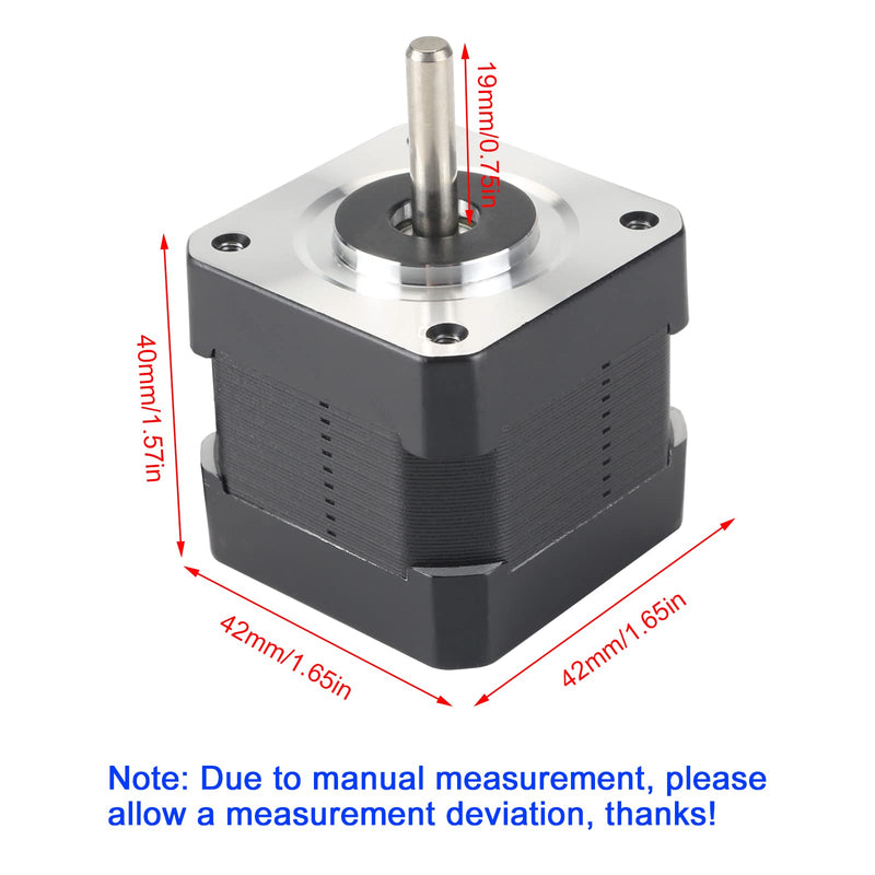 FYSETC Prusa i3 MK3 MK3S+ Y-Axis Step Motor NEMA17 42-40 Motor 2 Phase 1.8° Shaft 20mm with 500mm/19.6inch Integrated Connecting Wire for Prus i3 MK2 MK52 MK3S Y Axis 3D Printer Parts or CNC Machine Y Axis Motor