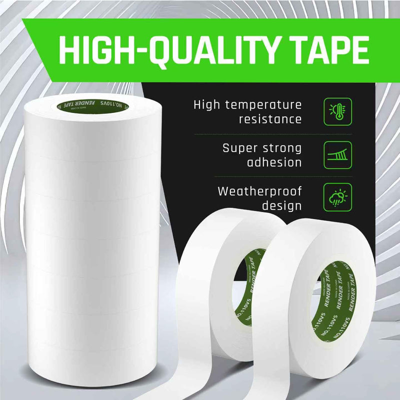 10-Pack White Electrical Tape Waterproof, 3/4 in x 66ft, Industrial Grade UL/CSA Listed High Temp Electrical Tape Electric Super Vinyl