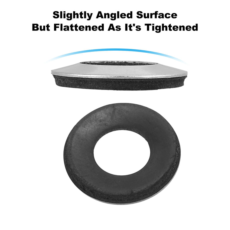[Australia - AusPower] - PATIKIL 304 Stainless Steel EPDM Bonded Sealing Washers, 10 Pieces 3/8"x25/32" Neoprene Rubber Washers Bonded Sealing Gaskets for Marine Roof Bolt Supply 3/8"x25/32" 