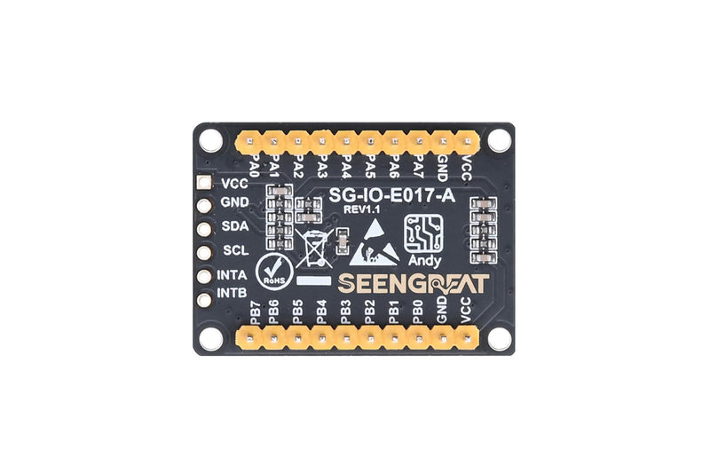 MCP23017 IO Expansion Board I2C Interface for Raspberry Pi for Aruino STM32 3.3V/5V Levels Expands 16 I/O Pins Mini Size Version