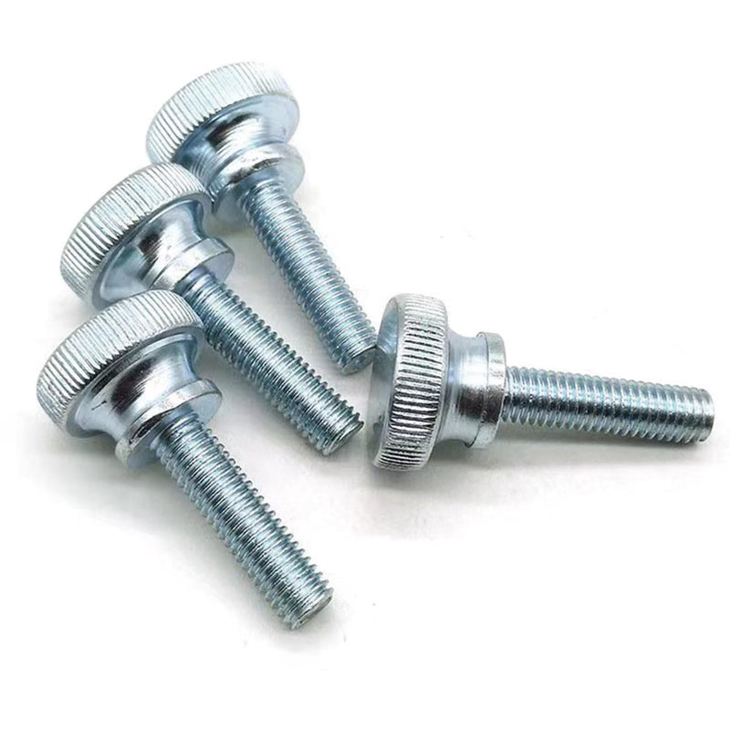 [Australia - AusPower] - M8-1.25 x 14mm Znic Plated Flat Knurled Head Fully Threaded Thumb Screws Bolts Fastener,Threaded Knurled Grip Knobs Thumb Screw,Vesa Screws, Monitor Mount Screws for TV and Monitor Mount,6 Pcs M8-1.25x14mm?6 Pcs? 
