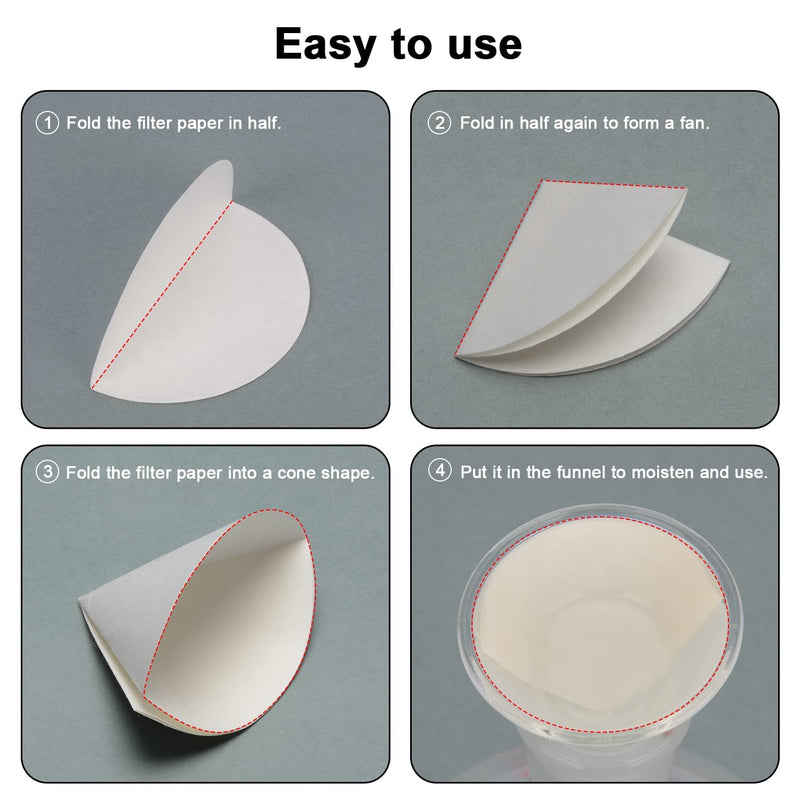 stonylab Qualitative Filter Paper, 3-Box 94 mm Diameter Slow Flow Rate Cellulose Filter Paper with 10 Micron Particle Retention Filtration Speed, Set of 3 x 100 Pcs 94 mm (Pack of 3)