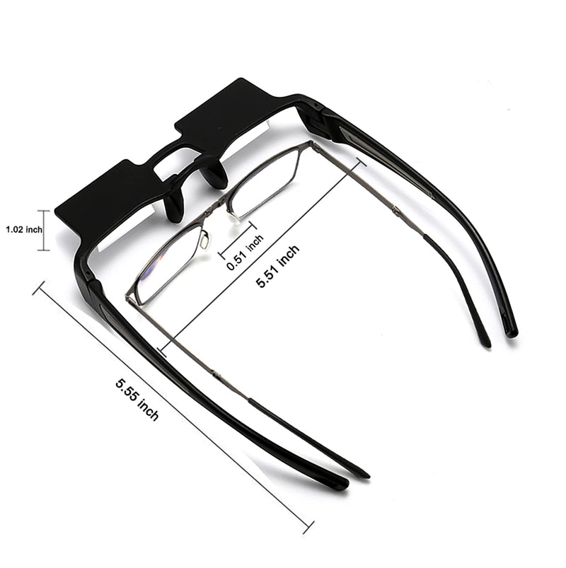 [Australia - AusPower] - Lazy Glasses Laying Down Light Prism Glasses 90°Angle Prism Glasses Neck Relaxer for Lying down Reading and Watching Grey 