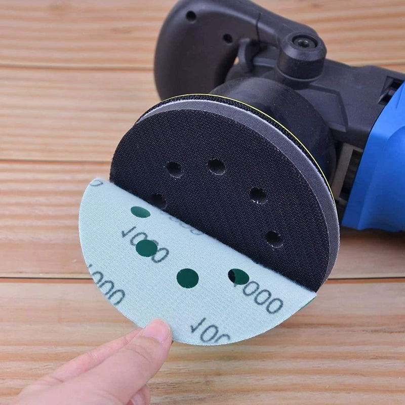 [Australia - AusPower] - 2 Pack 5 Inch 8 Holes Foam Interface Pad Surfprep Foam Sanding Pads for Buffer (2 Pack) 2 Pack 