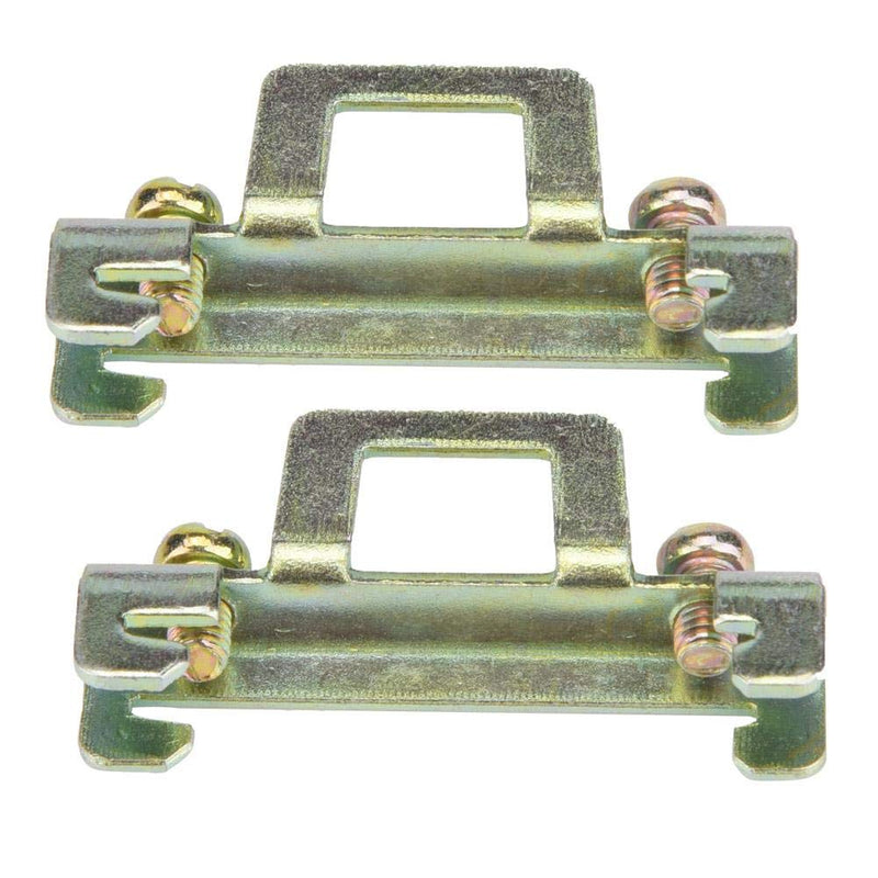 [Australia - AusPower] - 10Pcs Fixed Clamp Fasten Clip for 35mm DIN Rail Fixed Clamp Screw Fixed Type Fasten Clip for Relay Mounting(Metal Model 11) 