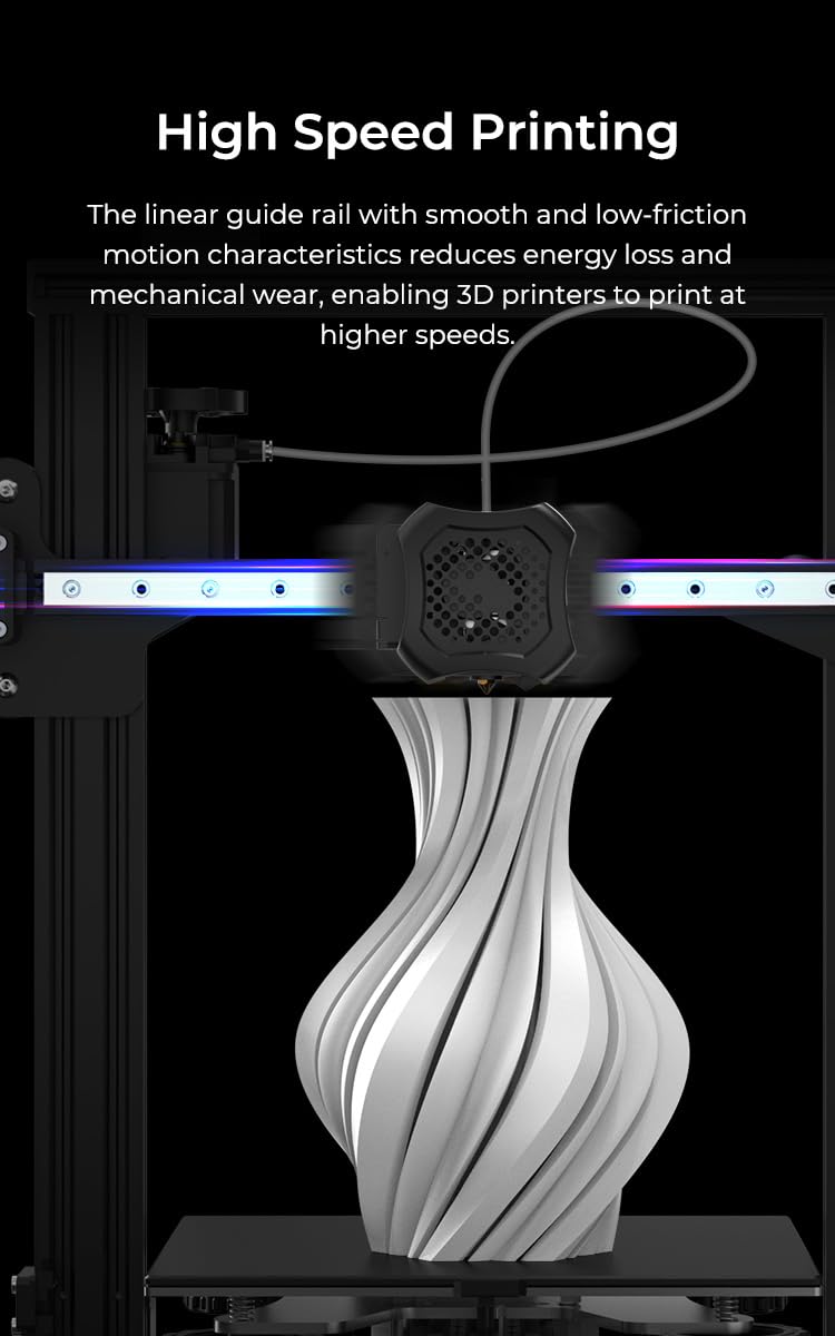 Creality Upgraded Ender-3 Linear Rail Guide Kit MGN12 320mm - High Precision, High Speed Printing, and Long Service Life - Easy to Modify, Compatible with Ender-3, Ender-3 Pro, Ender-3 V2
