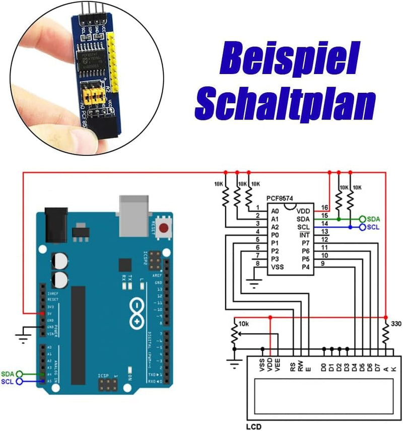 [Australia - AusPower] - 12pcs PCF8574 IO Expander I/O Expander I2C Bus Evaluation Development Module PCF8574 Module is Suitable for Arduino 