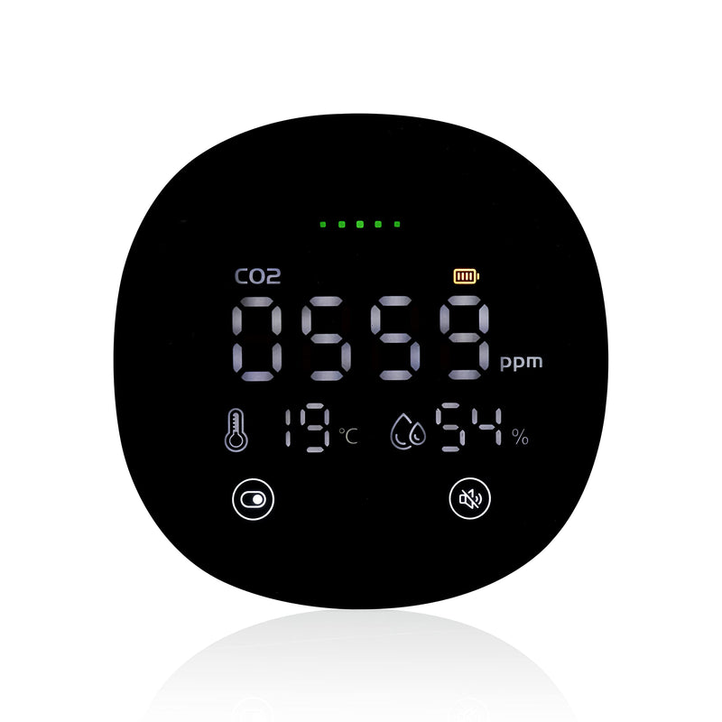Smartwares 3-in-1 Indoor Air Quality Tester - CO₂, Temperature & Humidity - Portable Meter - For Home, Office & School - FGA-13950