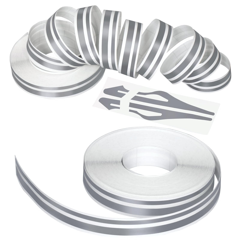 Spurtar 2 Rolls x 33Ft Car Pinstriping Tape Grey & 16.4ft/5M Car Interior Trim Strips Purple